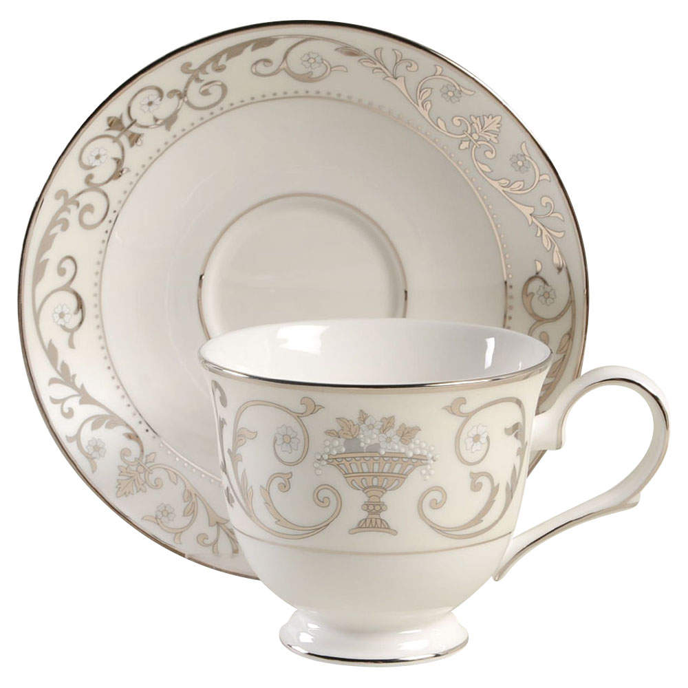 Autumn Legacy Footed Cup & Saucer Set by Lenox-1