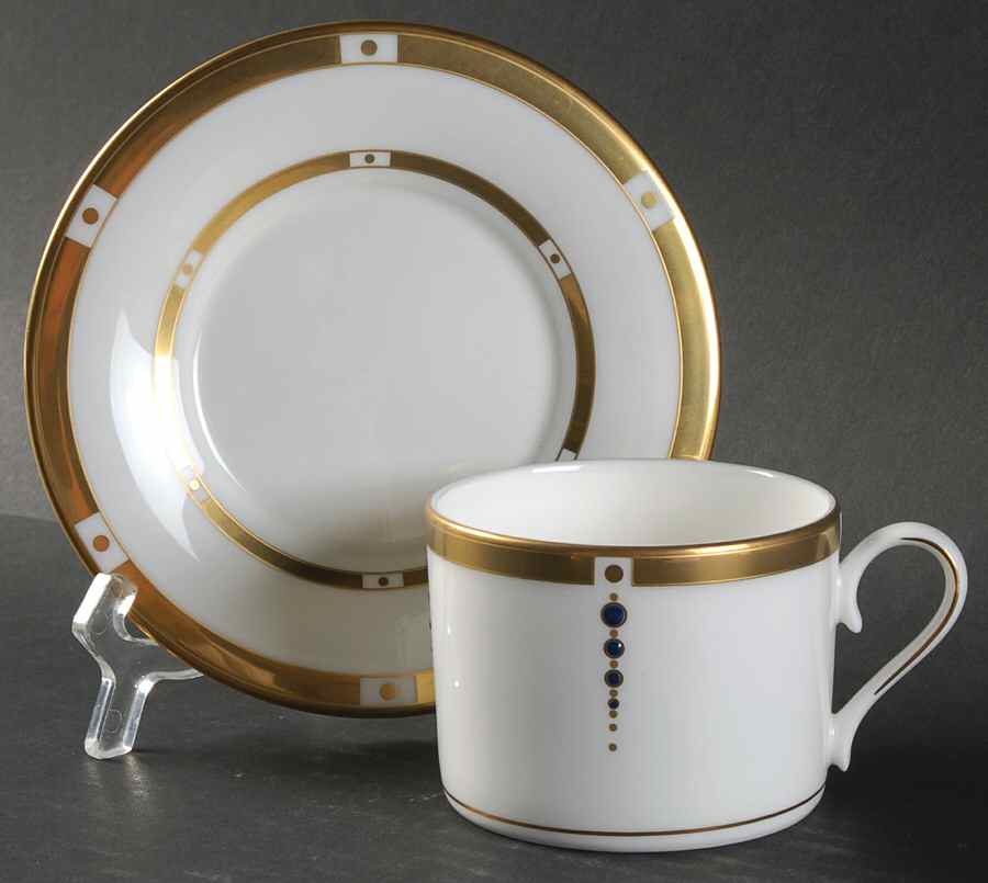 Sapphire Sophisticate Flat Cup & Saucer Set by Lenox-1