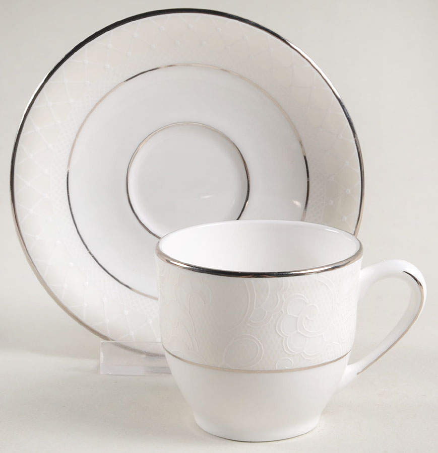 Venetian Lace Flat Demitasse Cup & Saucer Set by Lenox-1