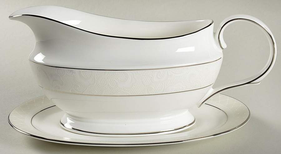 Venetian Lace Gravy Boat & Underplate by Lenox-1