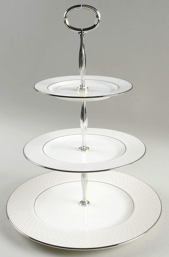 Venetian Lace 13 7/8"-14 1/4" 3-Tiered Serving Tray(DP,SP,BB) HC by Lenox-1