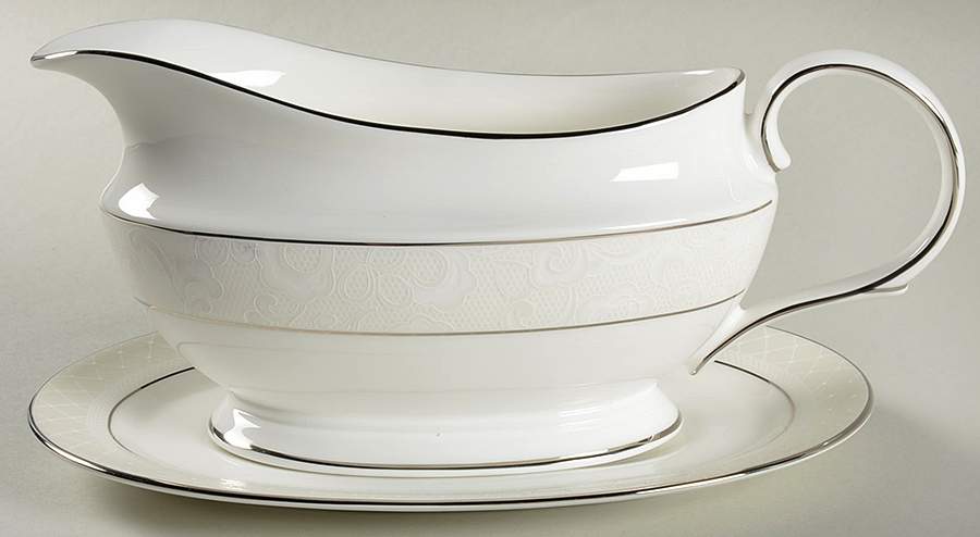 Venetian Lace Gravy Boat & Underplate by Lenox-1