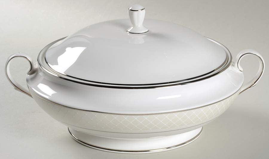 Venetian Lace Round Covered Vegetable by Lenox-1