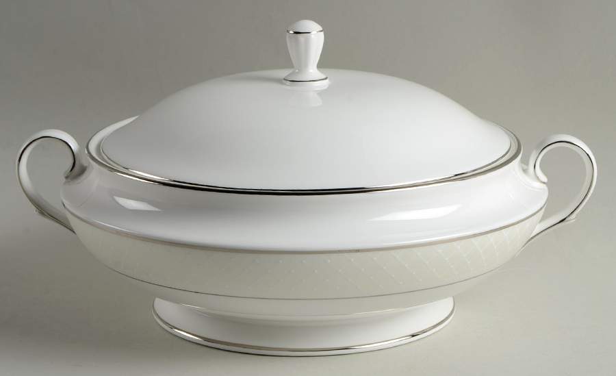 Venetian Lace Round Covered Vegetable by Lenox-1
