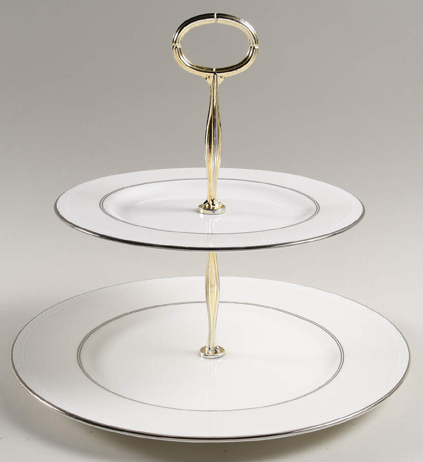 Cypress Point 6 5/8"-10"  2 Tiered Serving Tray (Dp, Sp) HC by Lenox-1