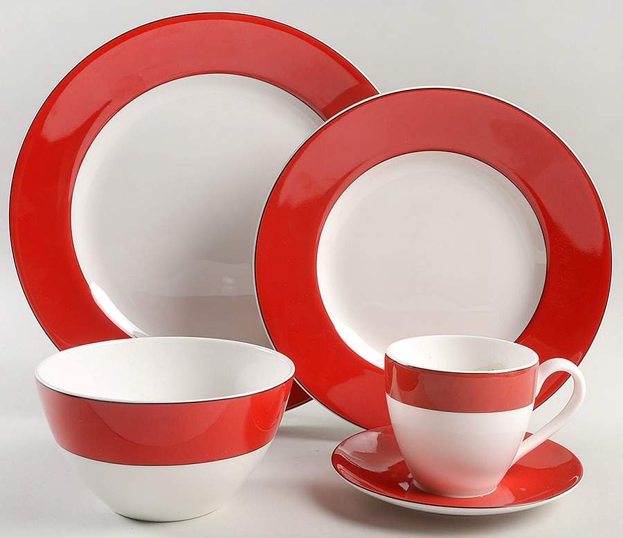 Rutherford Circle Red 5 Piece Place Setting by Lenox-1