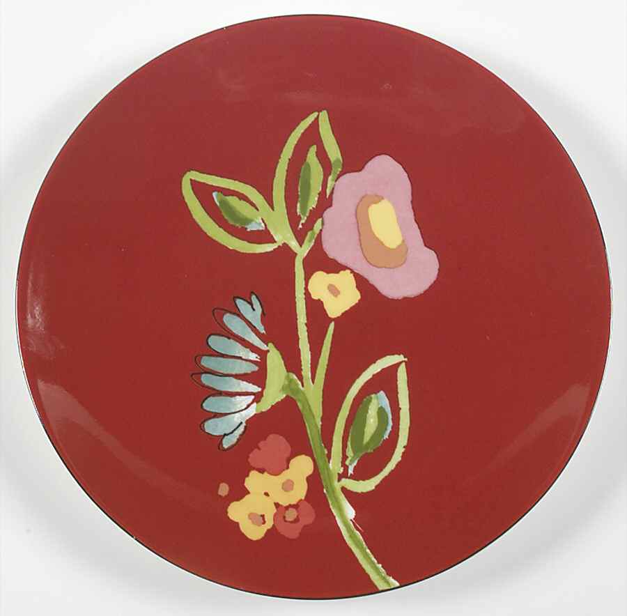 Rutherford Circle Red Coupe Accent Luncheon Plate by Lenox-1