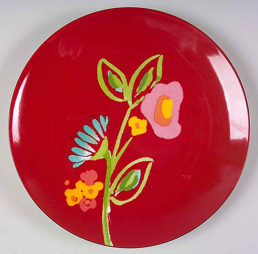 Rutherford Circle Red Coupe Accent Luncheon Plate by Lenox-1