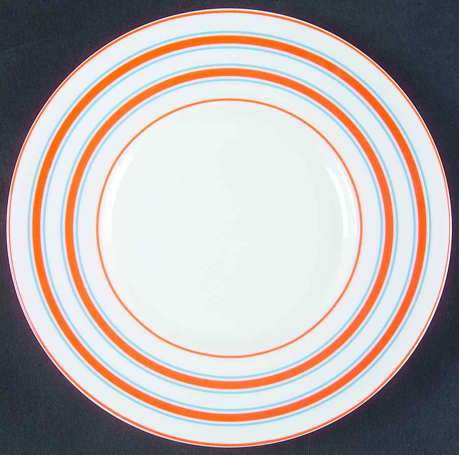 Cays Stripe Orange Dessert/Pie Plate by Lenox-1