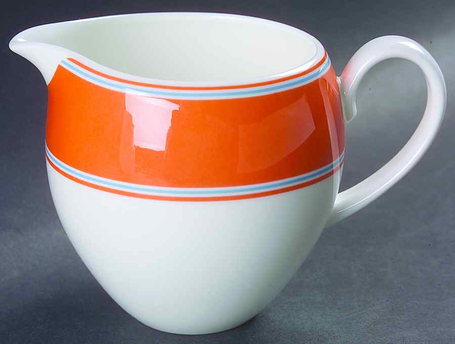 Cays Stripe Orange Creamer by Lenox-1