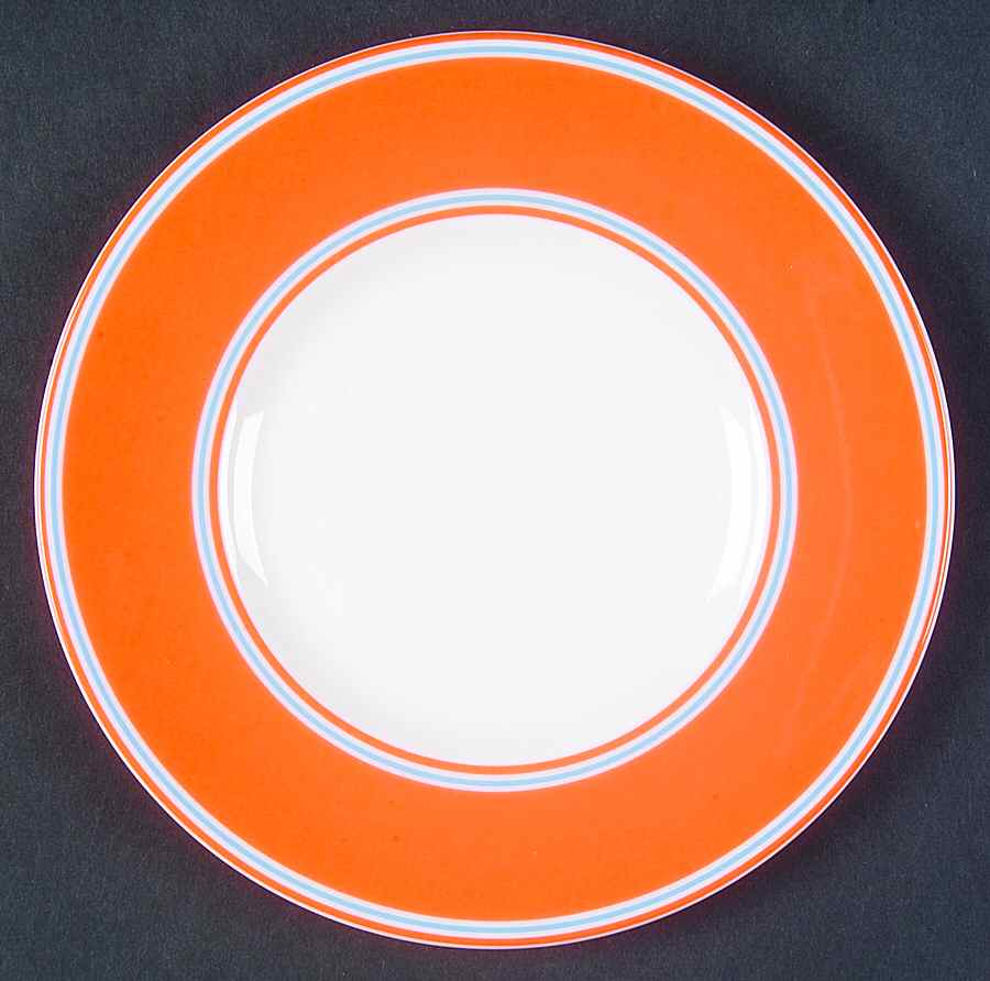 Cays Stripe Orange Party Plate by Lenox-1