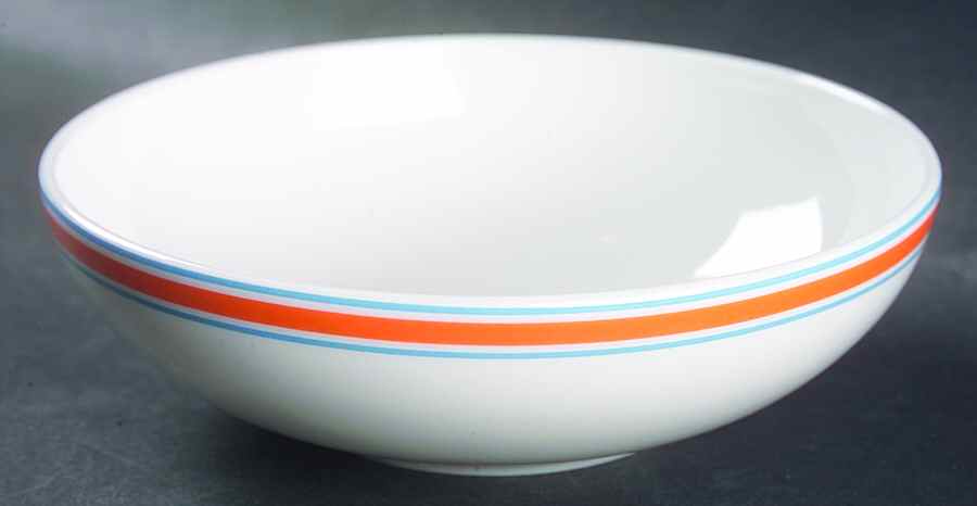 Cays Stripe Orange Fruit/Dessert (Sauce) Bowl by Lenox-1