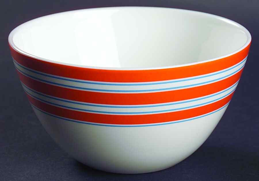 Cays Stripe Orange Soup/Cereal Bowl by Lenox-1