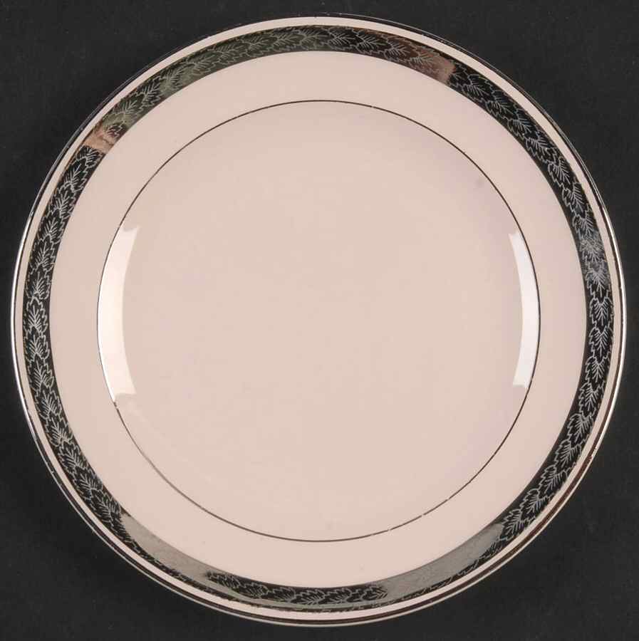Etched Platinum (Off Edge) Bread & Butter Plate by Limoges-American-1