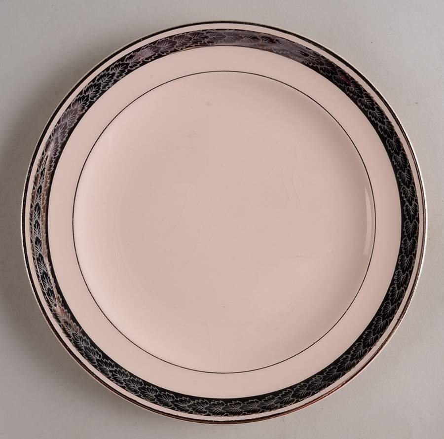 Etched Platinum (Off Edge) Dessert/Pie Plate by Limoges-American-1