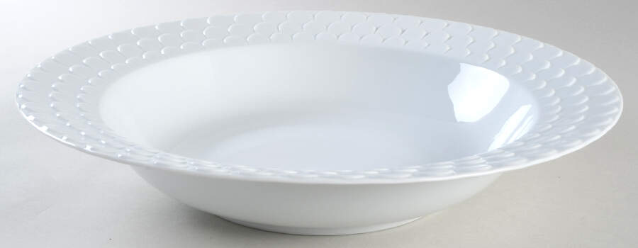 Aegean White 14" Round Serving Bowl by L'Objet-1