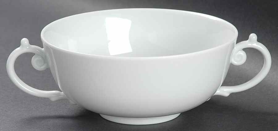 Aegean White Flat Cream Soup Bowl by L'Objet-1