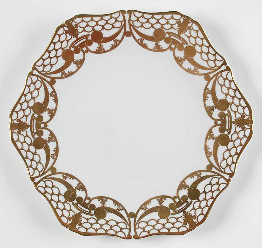 Alencon Gold Salad/Dessert Plate by L'Objet-1