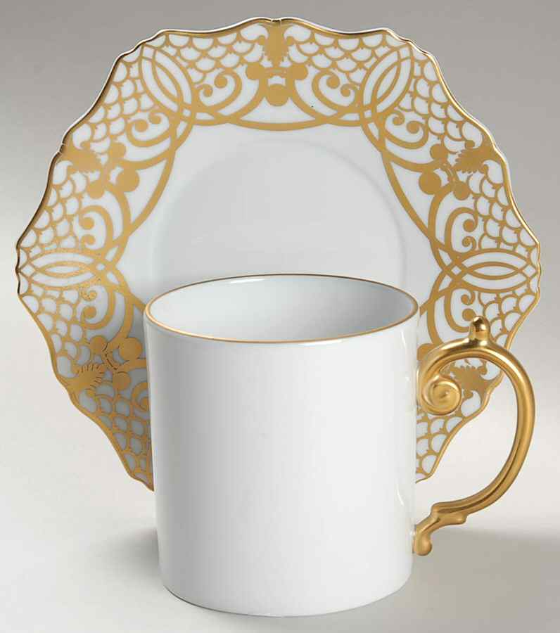 Alencon Gold Mug & Saucer Set (Normal Mug) by L'Objet-1