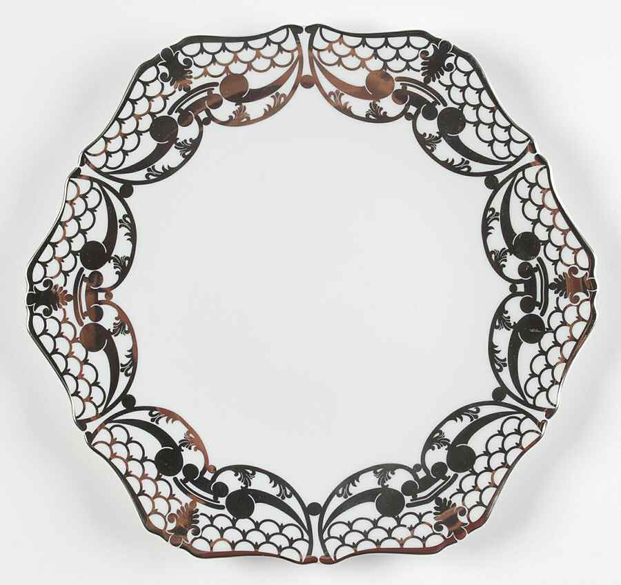Alencon Platinum Salad/Dessert Plate by L'Objet-1