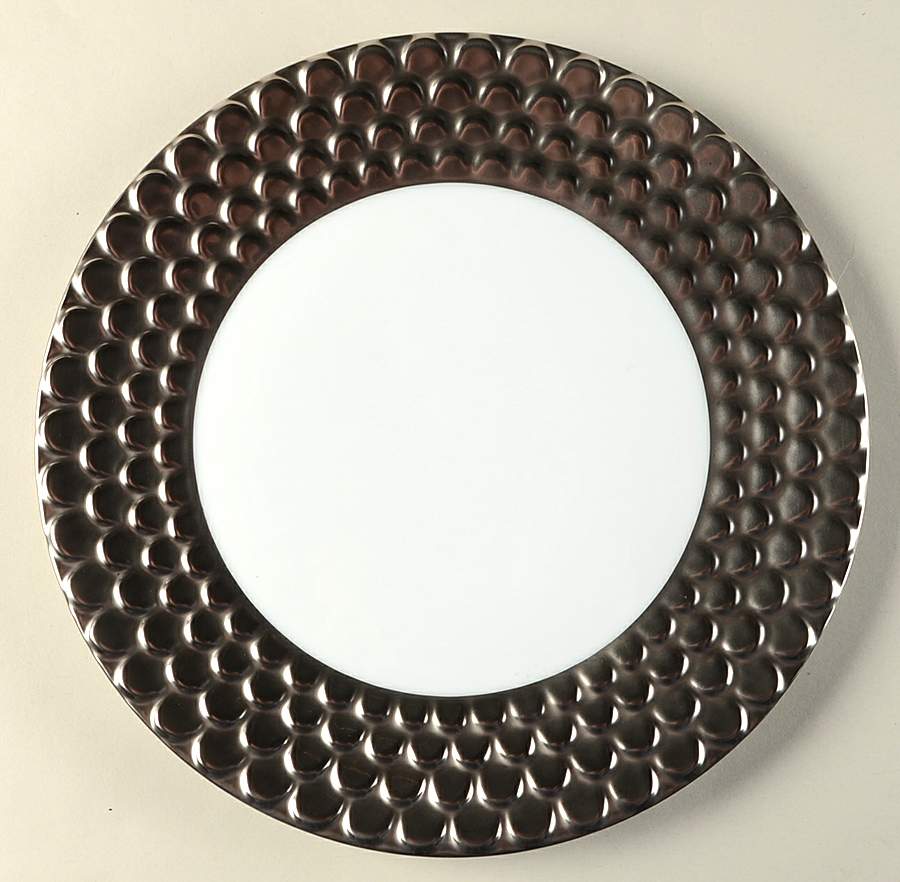Aegean Platinum Sculpted Salad/Dessert Plate by L'Objet-1