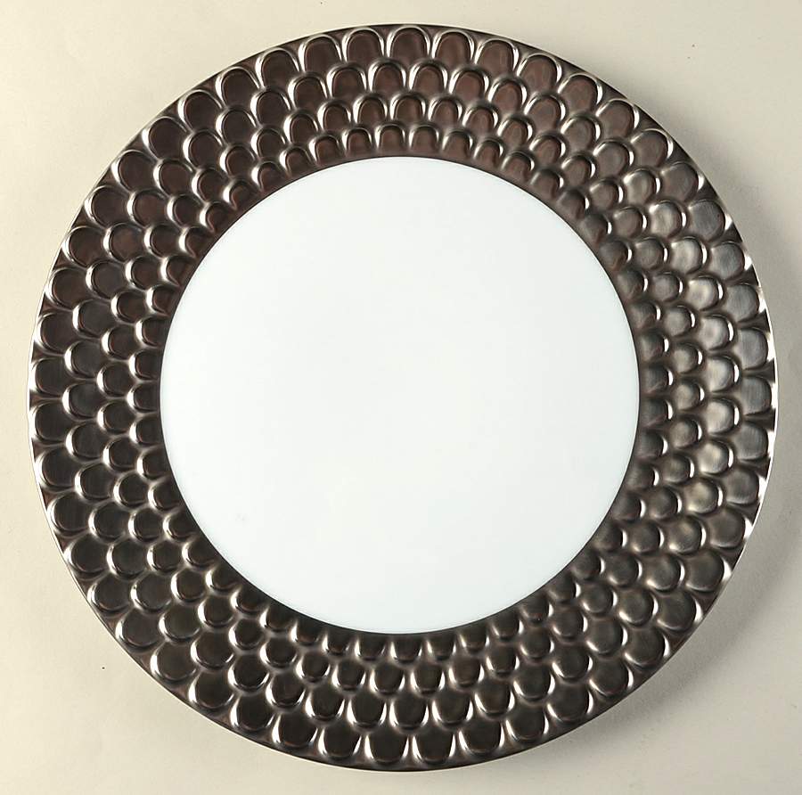 Aegean Platinum Sculpted Dinner Plate by L'Objet-1