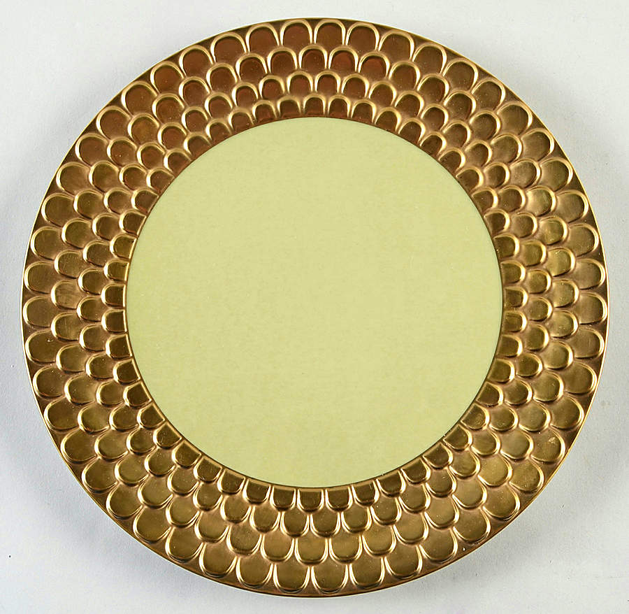 Aegean Gold Sculpted Dinner Plate by L'Objet-1