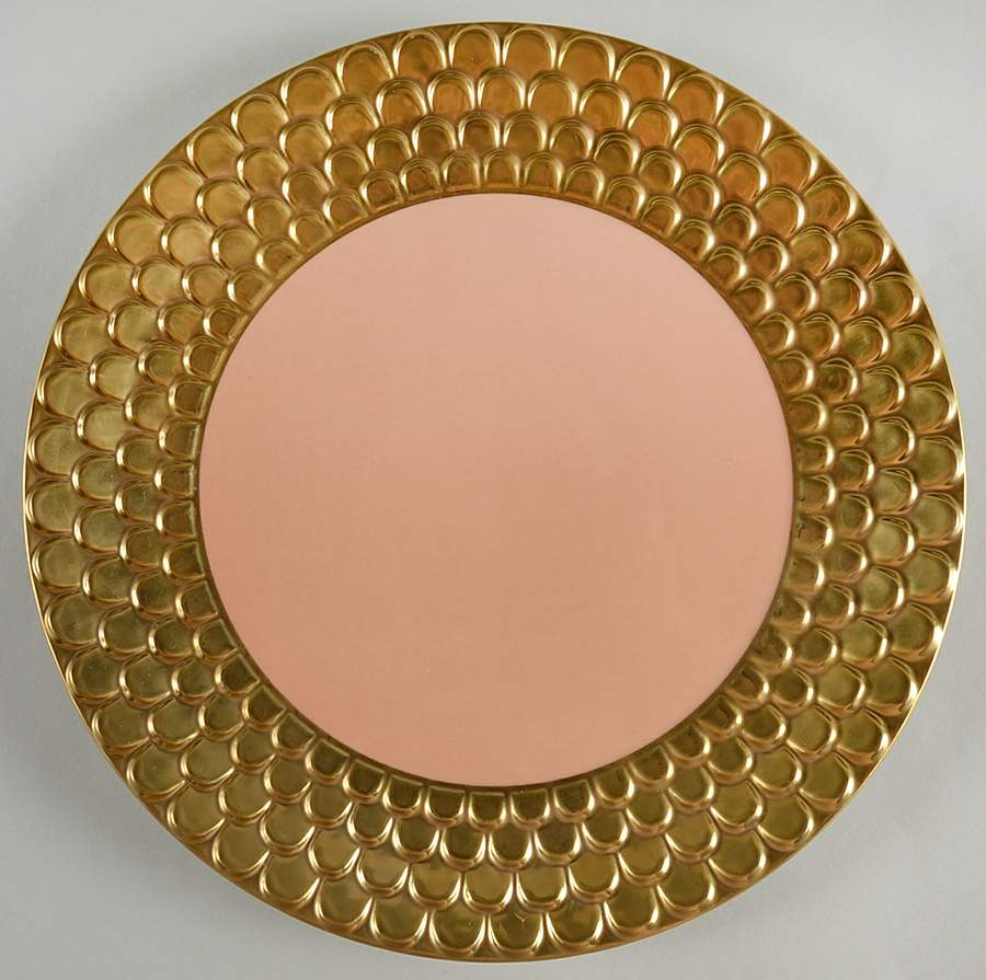 Aegean Gold Sculpted Dinner Plate by L'Objet-1