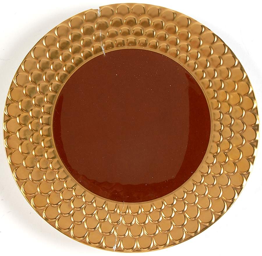 Aegean Gold Sculpted Salad/Dessert Plate by L'Objet-1