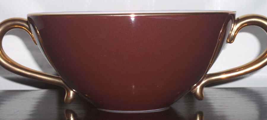 Chocolate (Smooth) Individual Handled Soup Bowl by L'Objet-1