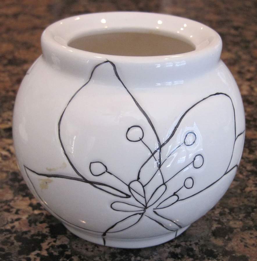 Anna White Sugar Bowl No Lid by Laurie Gates-1