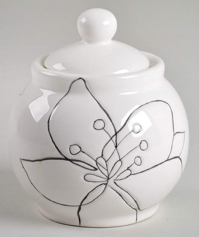 Anna White Sugar Bowl & Lid by Laurie Gates-1