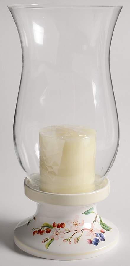 Orchard in Bloom Hurricane Lamp & Globe by Lenox-1
