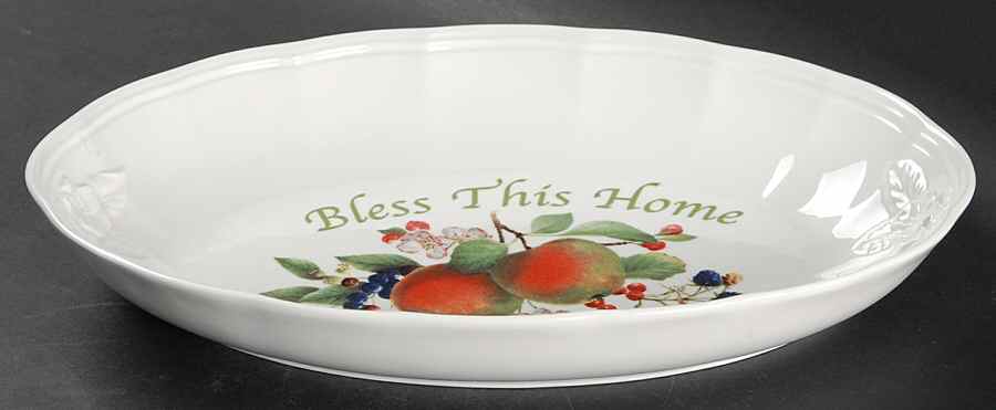Orchard in Bloom 11" Tray "Bless This Home" by Lenox-1