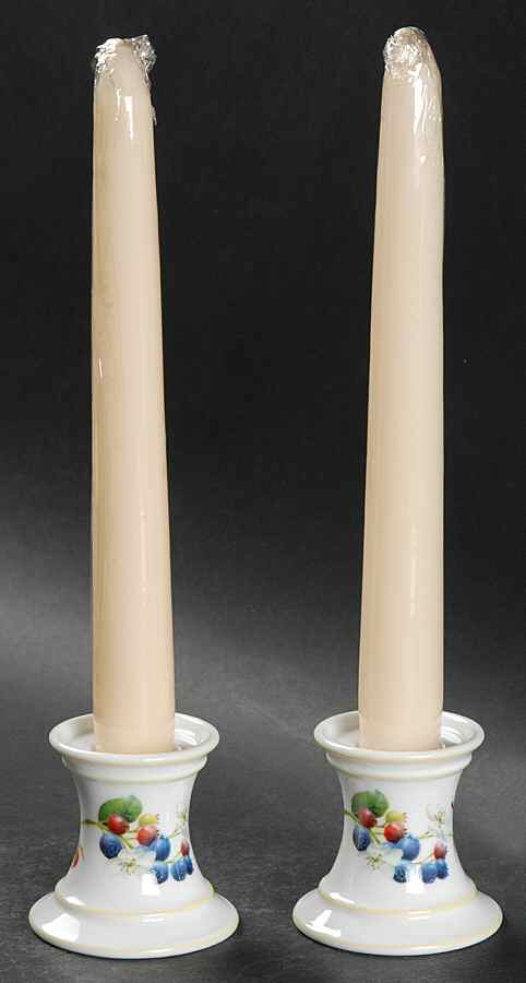 Orchard in Bloom 2" Candlestick - Set of 2 with Candles by Lenox-1
