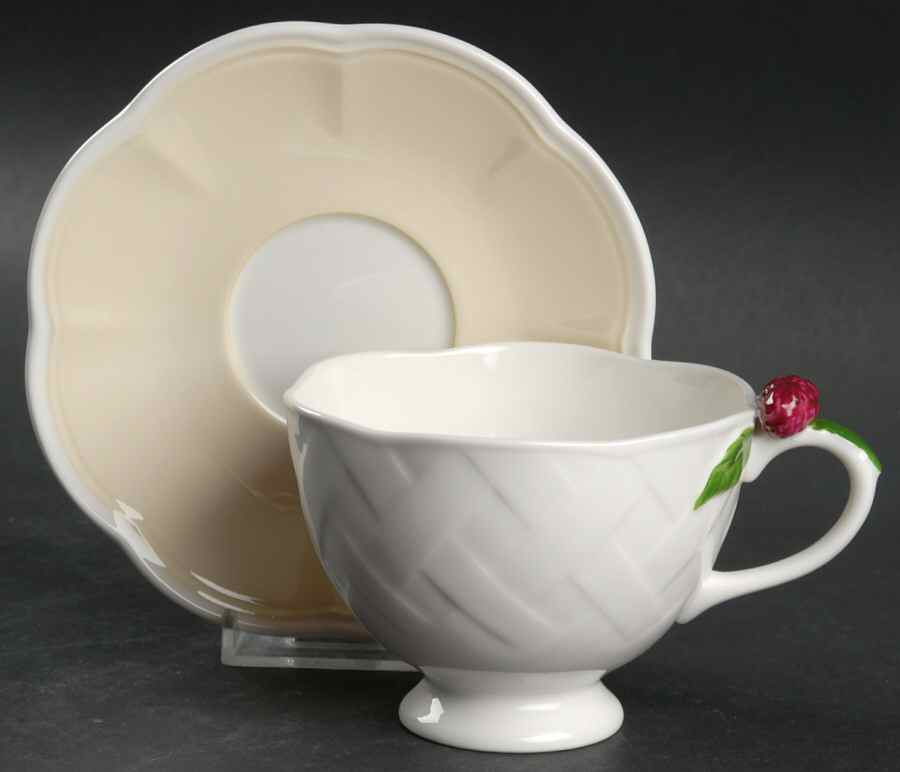 Orchard in Bloom Footed Cup & Saucer Set by Lenox-1