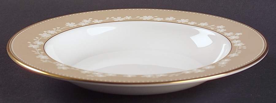 Bellina (Gold Trim) Large Rim Soup Bowl by Lenox-1