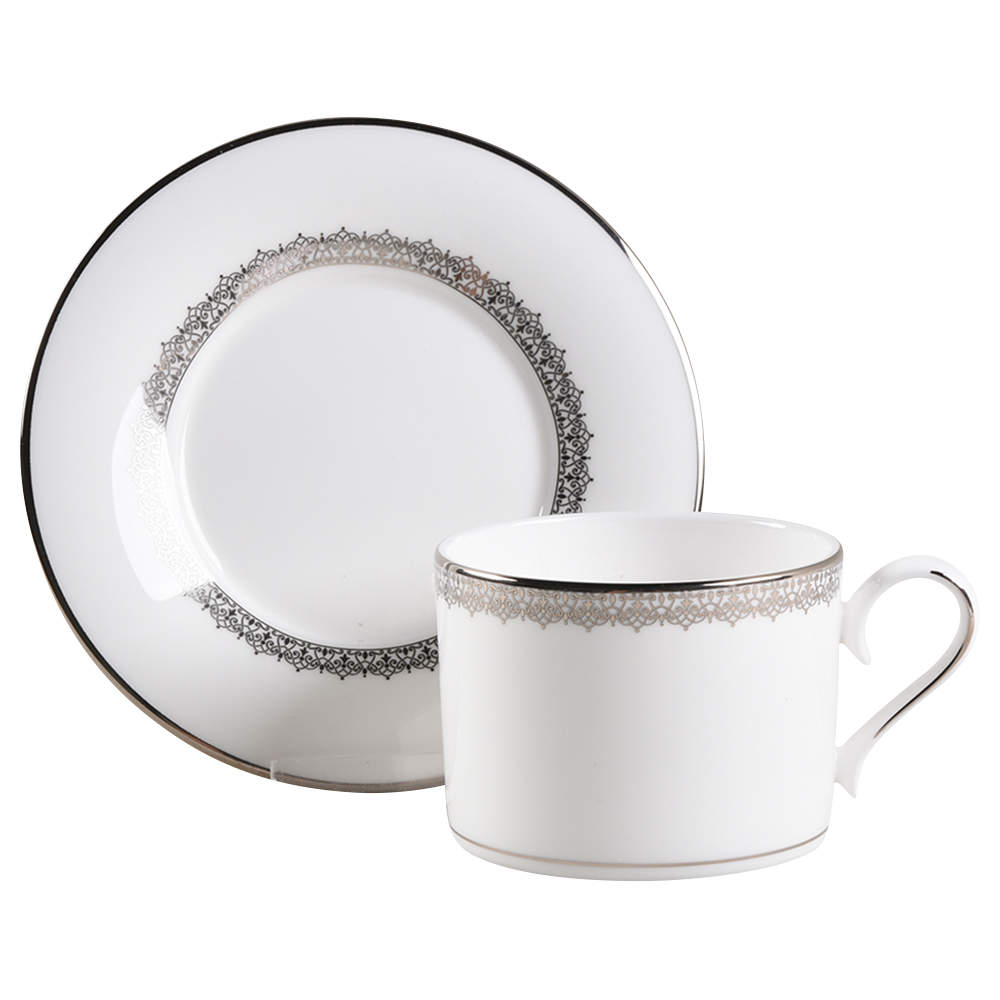 Lace Couture Flat Cup & Saucer Set by Lenox-1