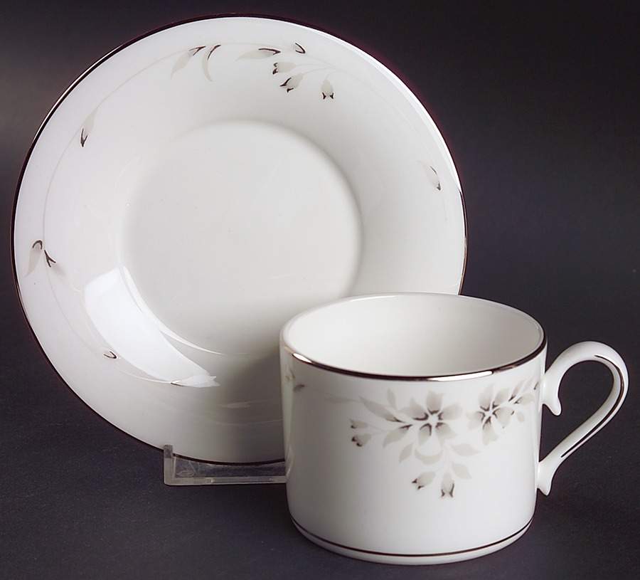 Sheer Bliss Flat Cup & Saucer Set by Lenox-1