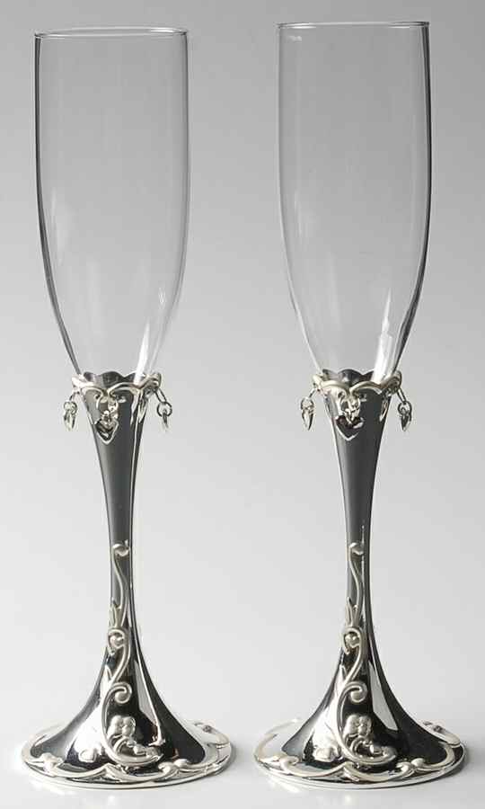Floating Hearts Glassware Champagne Flute - Set of 2 by Lenox-1