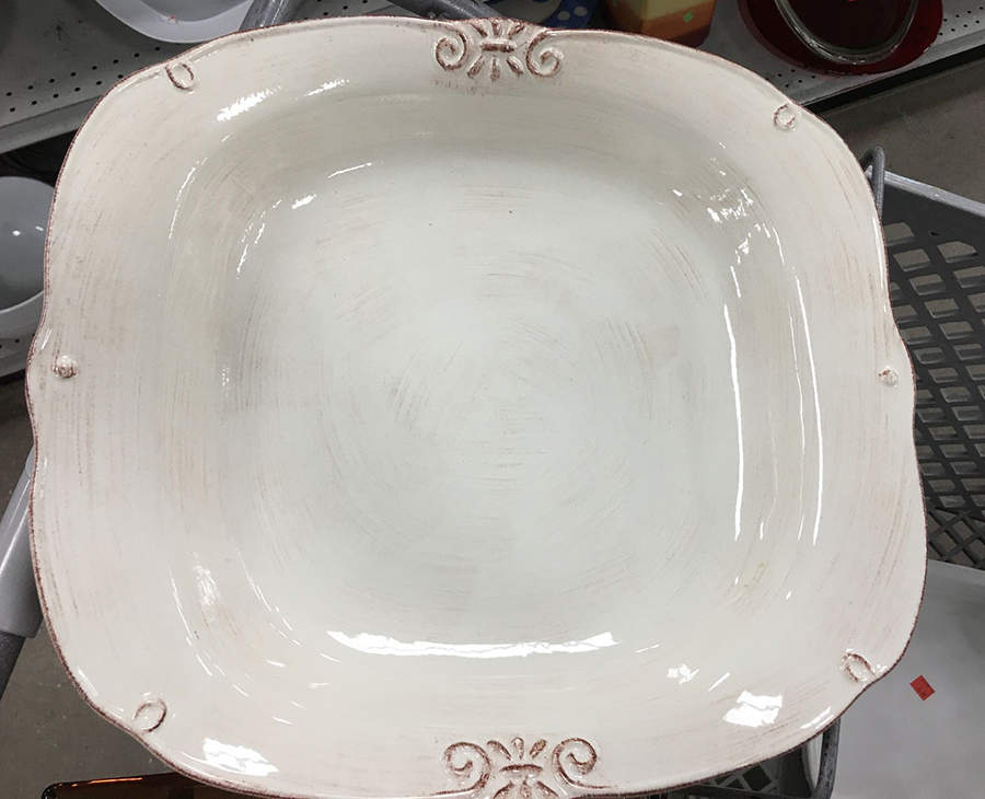 LV13i Ivory 14" Rectangular Vegetable Bowl by Lillian Vernon-1
