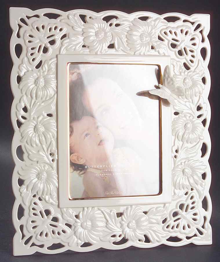 Butterflies & Lace Frame-Holds 5" X 7" by Lenox-1