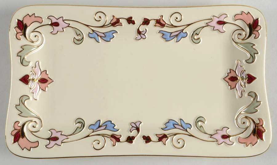 Gilded Garden Rectangular Tray by Lenox-1