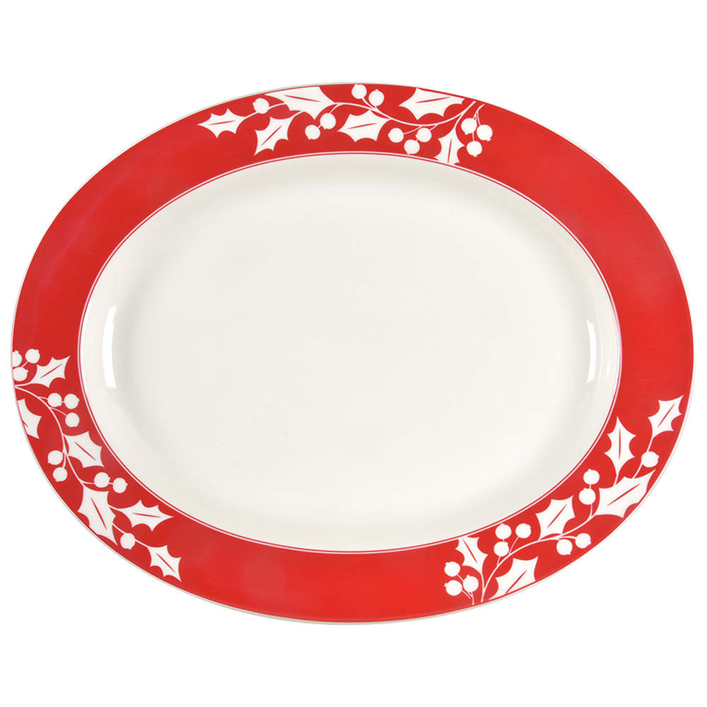 Holly Silhouette 16" Oval Serving Platter by Lenox-1