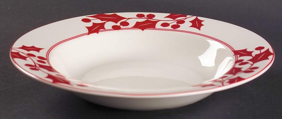 Holly Silhouette Large Rim Soup Bowl by Lenox-1