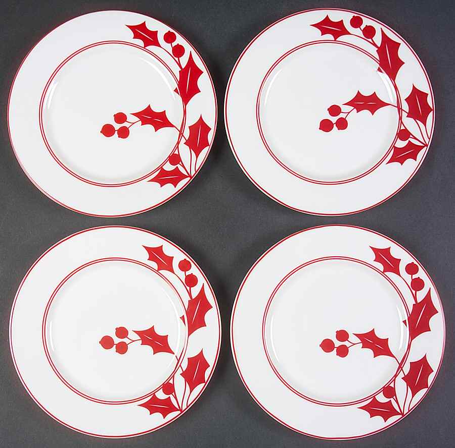 Holly Silhouette 6" Party Plate - Set of 4 by Lenox-1
