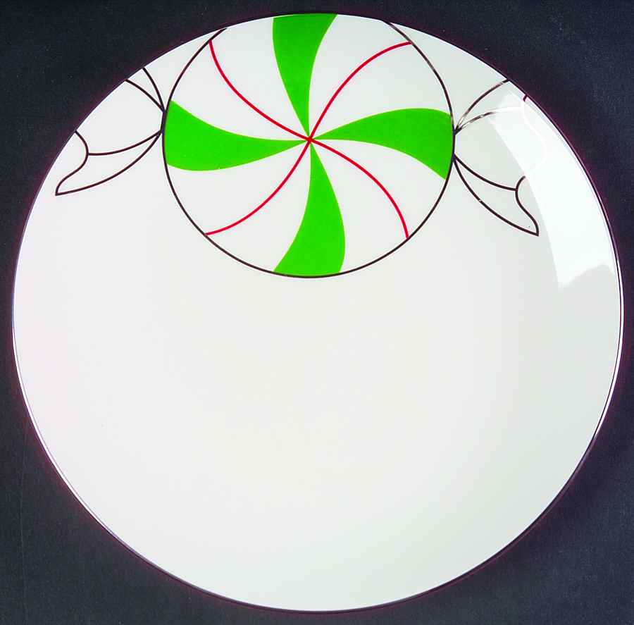 Merry and Bright Peppermint Dessert/Pie Plate by Lenox-1