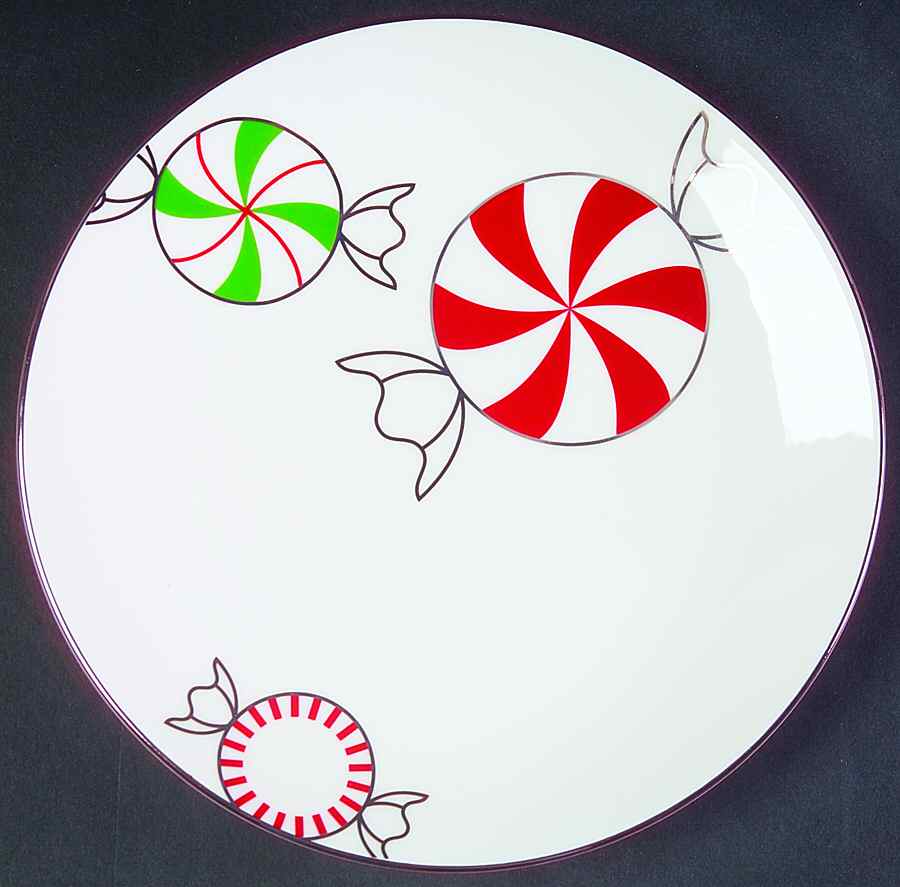 Merry and Bright Peppermint Dessert/Pie Plate by Lenox-1