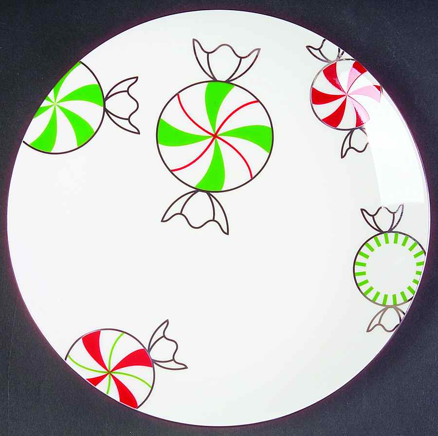 Merry and Bright Peppermint Dessert/Pie Plate by Lenox-1