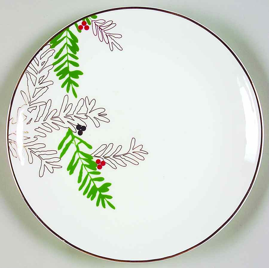 Merry and Bright Pine and Berry Dessert/Pie Plate by Lenox-1